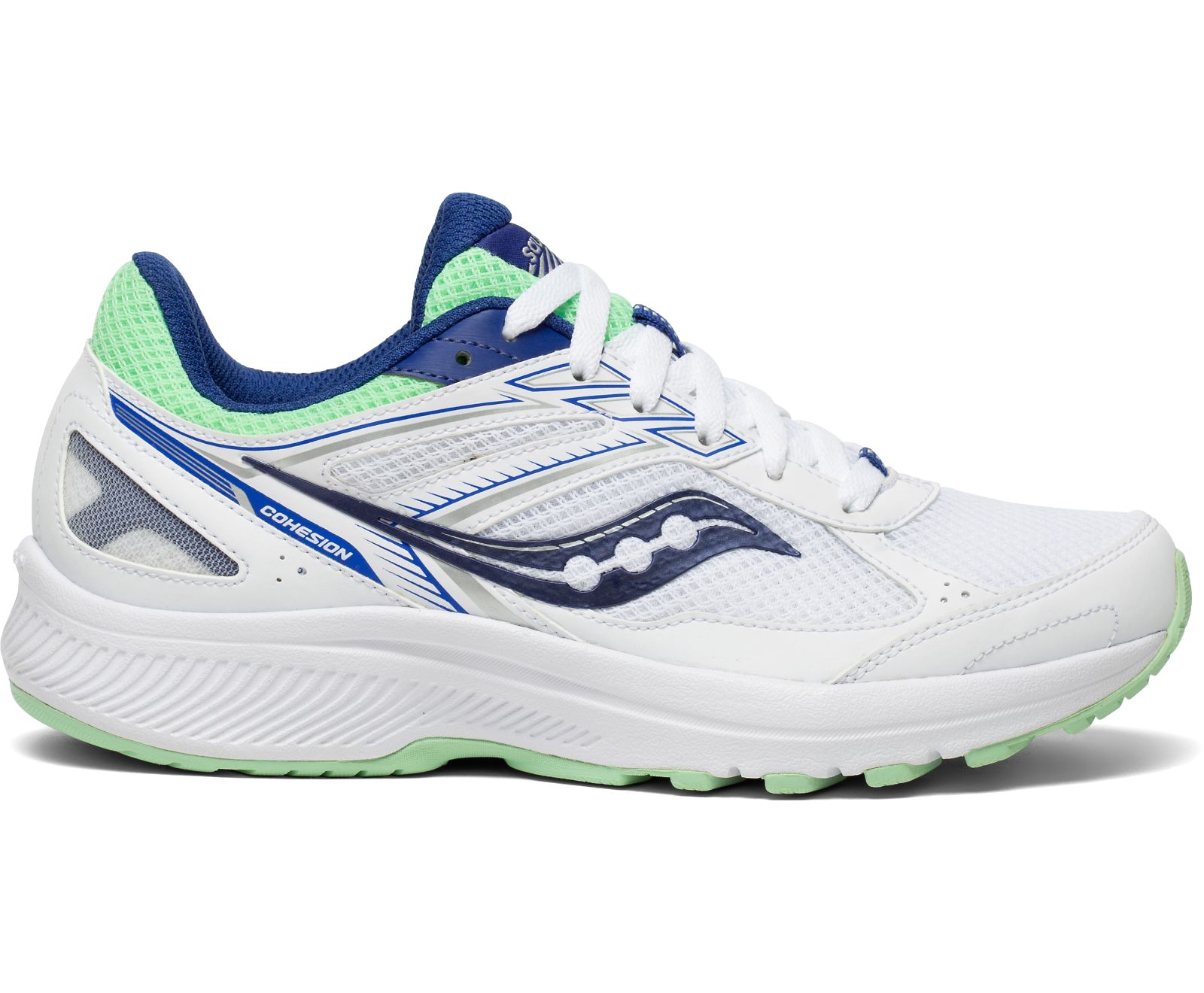 Saucony Cohesion 14 Women\'s Running Shoes White / Navy / Mint | AU 098ZUTG